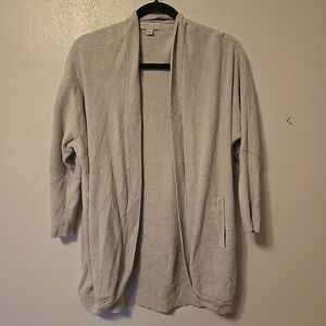 Barefoot Dreams CozyChic Ultra Lite Cocoon Long Cardigan Sweater Beige L